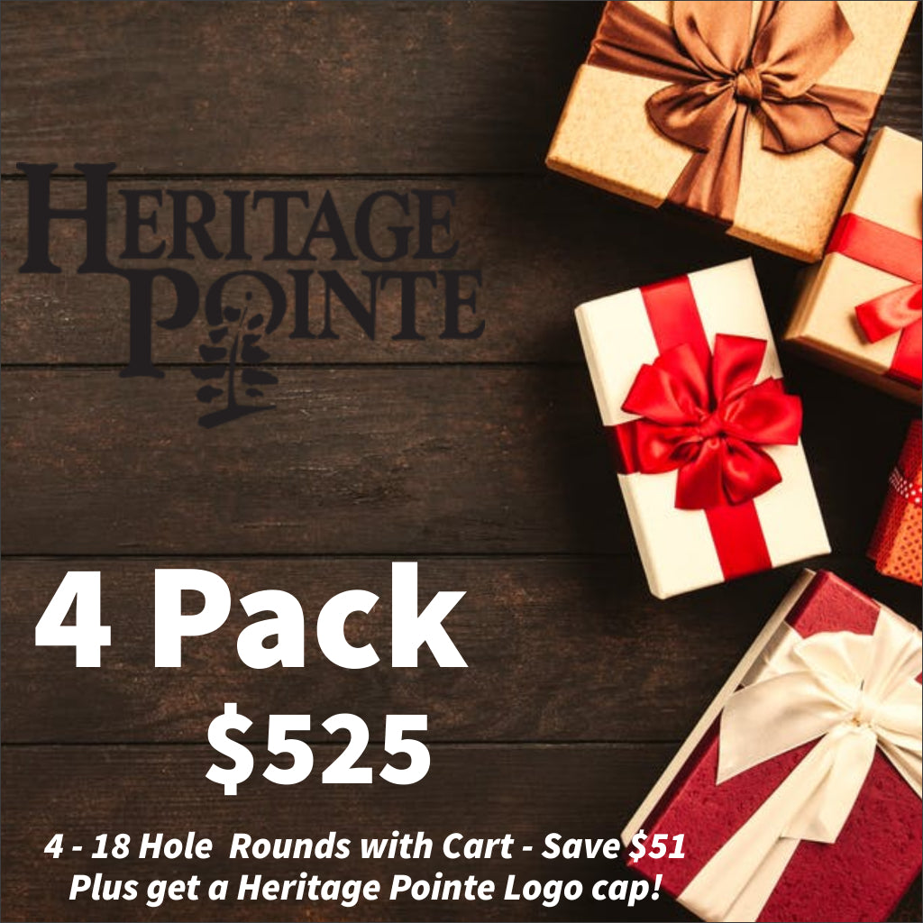 Gift of Golf 4 Game Pack Heritage Pointe Golf Club
